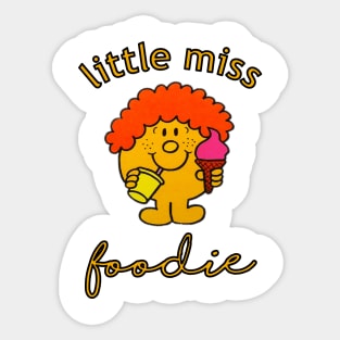 Little miss foodie Sticker